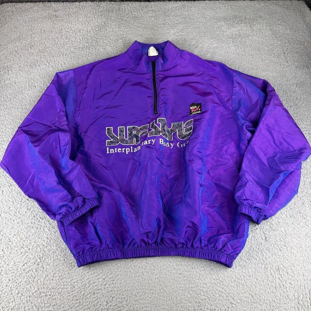 Vintage Surf Style Interplanetary Body Gear Iridescent Purple Pullover One Size